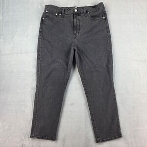 Madewell The Perfect Vintage Jean 32 Faded Black High‎ Rise Tapered MD711